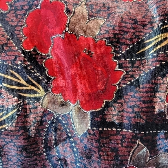 R&K Evening Rose Pattern Jacket Size Large EUC - Picture 9 of 9